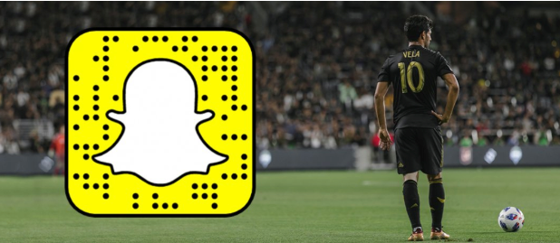 Snapchat logo next to LAFC