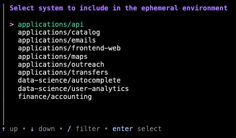 Select system