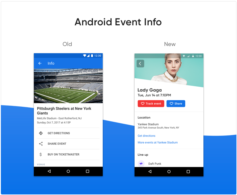 Android event info screenshot